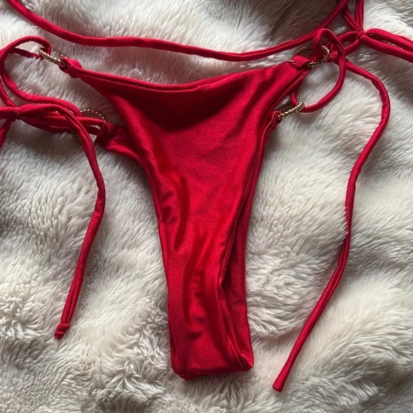 Strawberry Milk Mob Red String Bikini Set - Picture 3 of 4